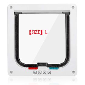 Door Flap pet hole dog door two-way free access doorway installation glass wooden door (select: Cat Door Flap-L)